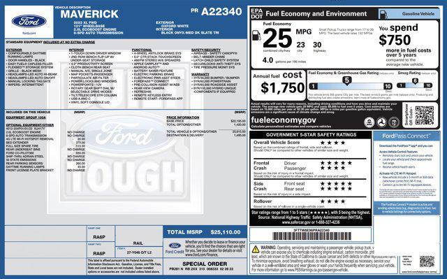 used 2023 Ford Maverick car, priced at $20,500