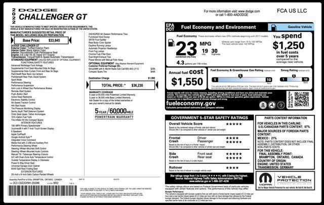 used 2022 Dodge Challenger car, priced at $20,000