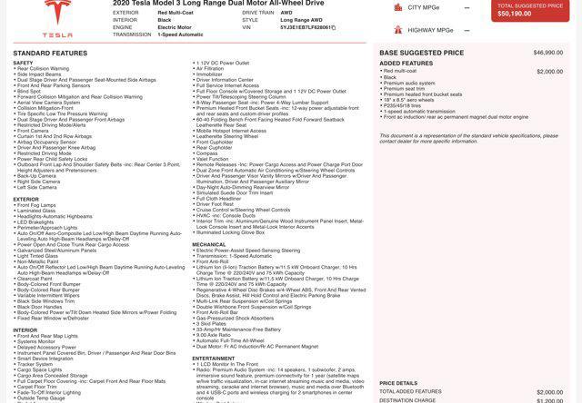 used 2020 Tesla Model 3 car, priced at $22,805