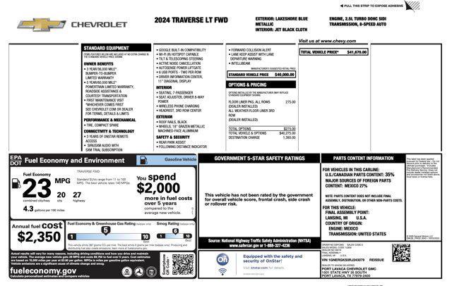 used 2024 Chevrolet Traverse car, priced at $34,500