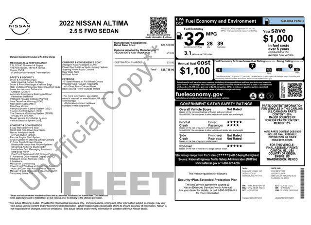 used 2022 Nissan Altima car, priced at $13,700