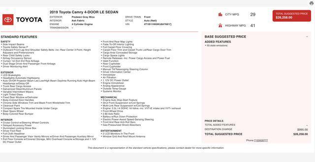 used 2019 Toyota Camry car, priced at $15,705