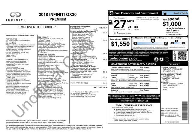 used 2018 INFINITI QX30 car, priced at $14,900