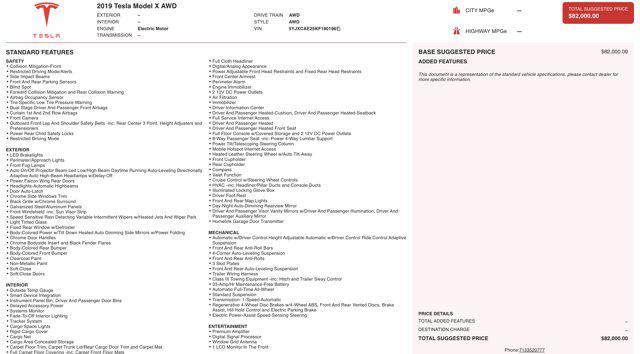 used 2019 Tesla Model X car