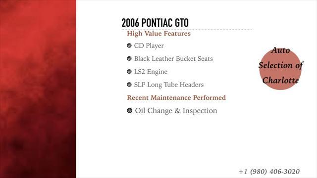 used 2006 Pontiac GTO car, priced at $22,245
