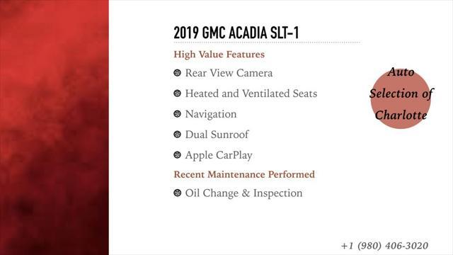 used 2019 GMC Acadia car, priced at $27,995