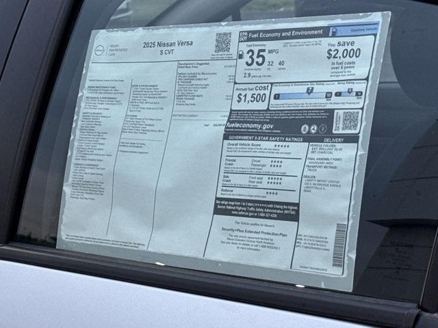 new 2025 Nissan Versa car, priced at $20,117