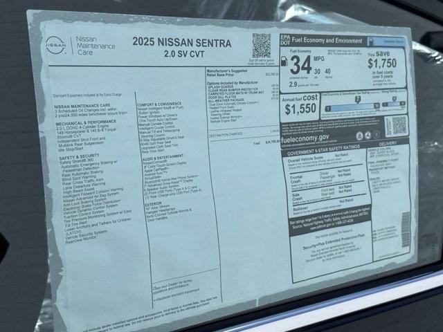 new 2025 Nissan Sentra car, priced at $19,499