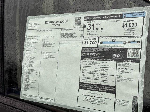 new 2025 Nissan Rogue car, priced at $25,660