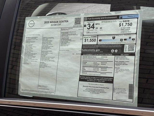 new 2025 Nissan Sentra car, priced at $19,465