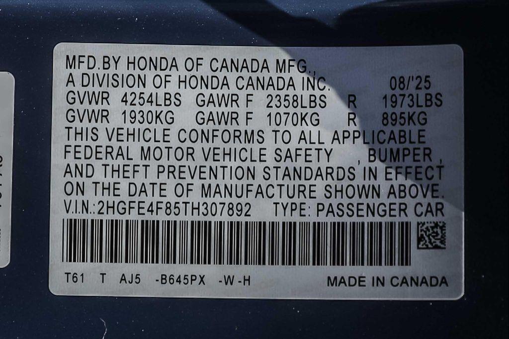 new 2026 Honda Civic Hybrid car, priced at $33,445