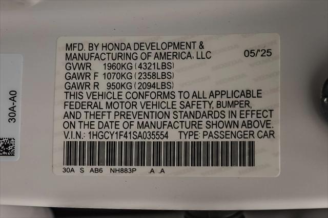 new 2025 Honda Accord car, priced at $31,665