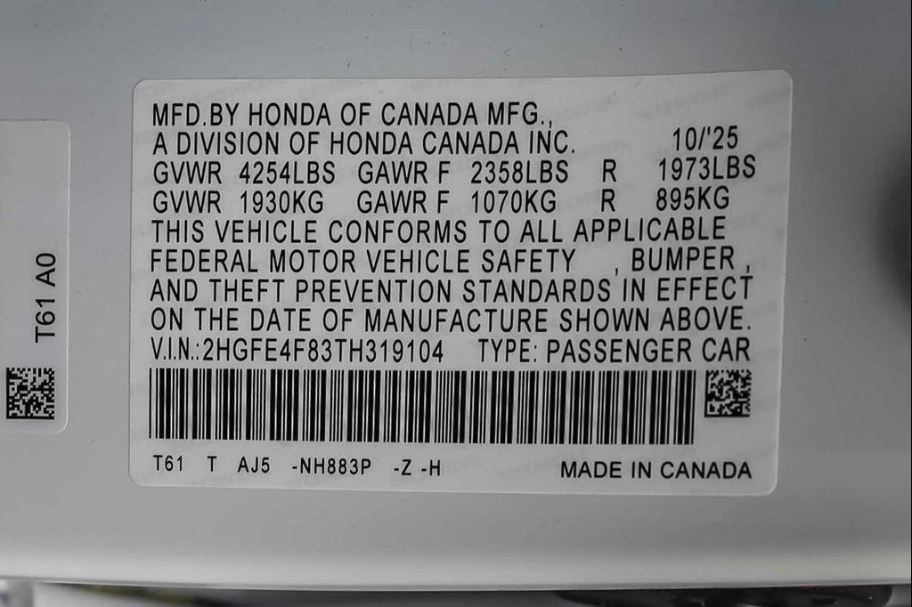 new 2026 Honda Civic Hybrid car, priced at $32,795