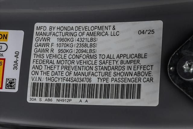 new 2025 Honda Accord car, priced at $31,665