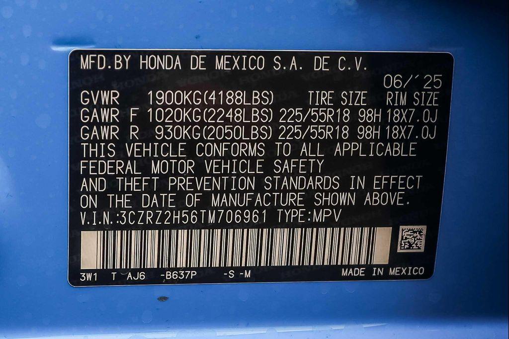 new 2026 Honda HR-V car, priced at $30,600