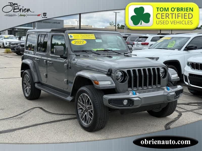 used 2022 Jeep Wrangler Unlimited 4xe car, priced at $38,236