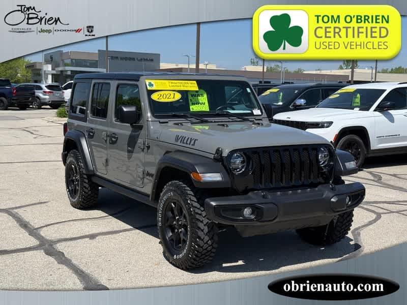 used 2021 Jeep Wrangler Unlimited car, priced at $36,495