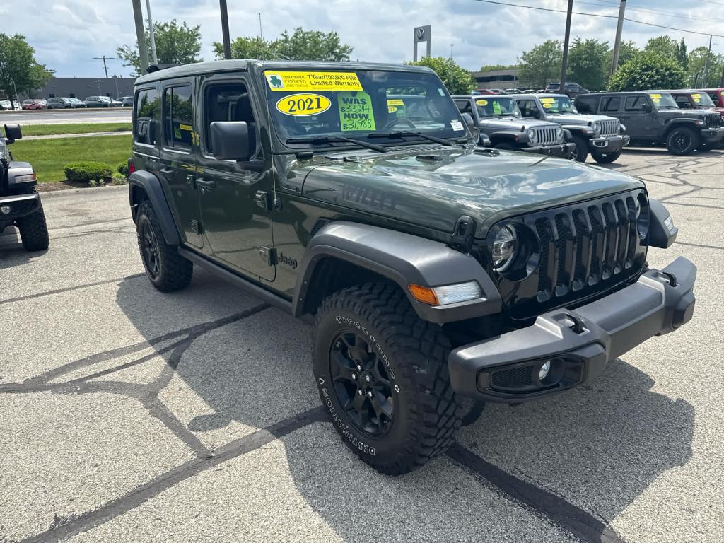 used 2021 Jeep Wrangler Unlimited car, priced at $31,988