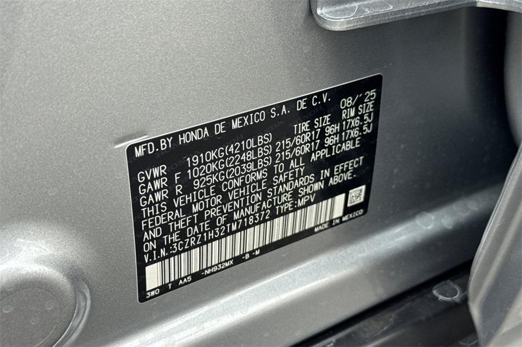 new 2026 Honda HR-V car, priced at $27,650