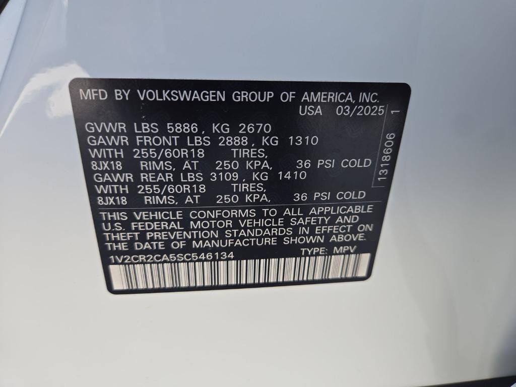 new 2025 Volkswagen Atlas car, priced at $45,153