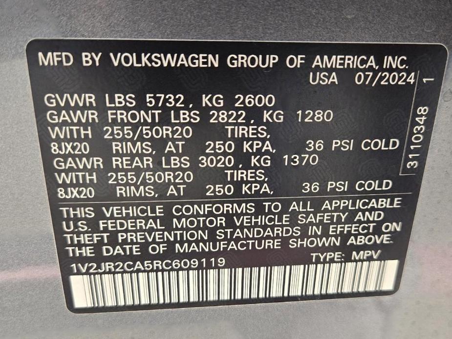 new 2024 Volkswagen Atlas car, priced at $40,537