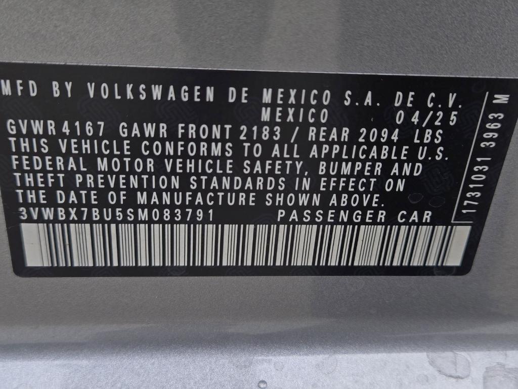 new 2025 Volkswagen Jetta car, priced at $25,498