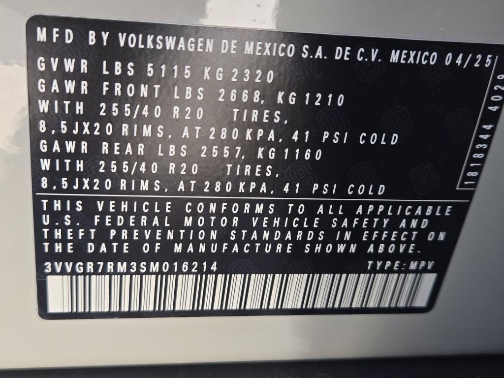 new 2025 Volkswagen Tiguan car, priced at $38,535