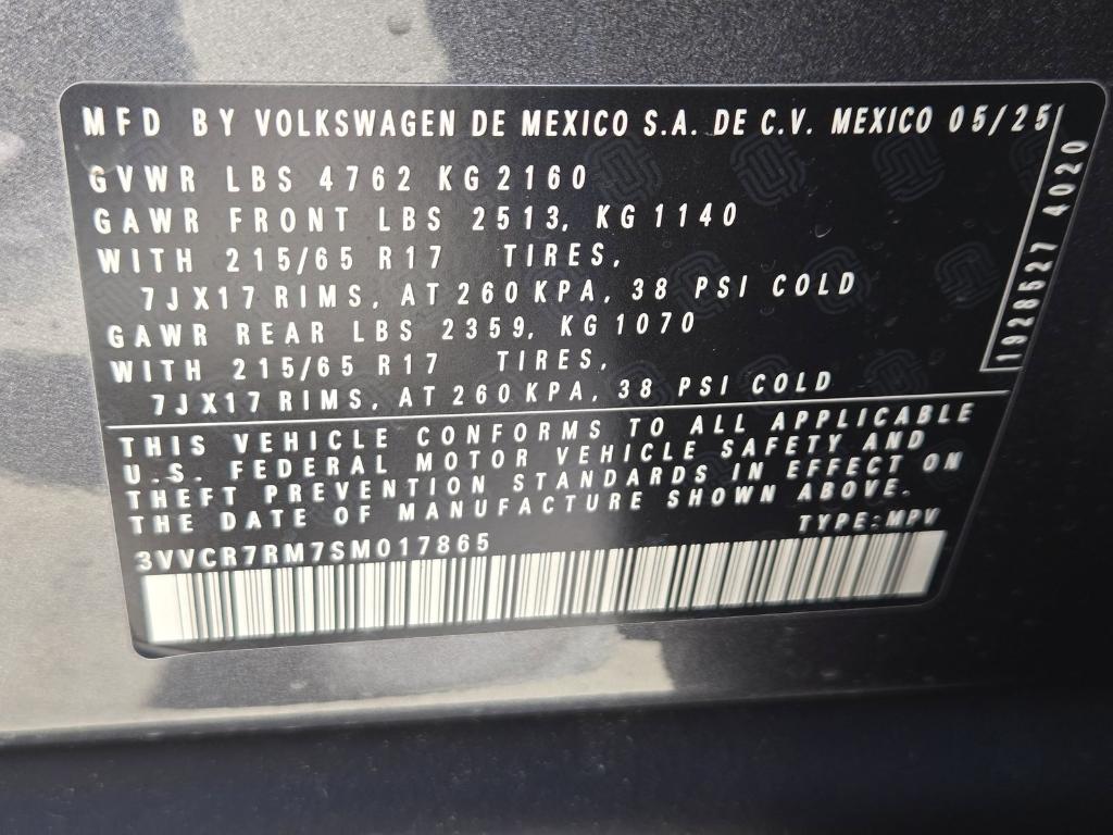 new 2025 Volkswagen Tiguan car, priced at $29,770
