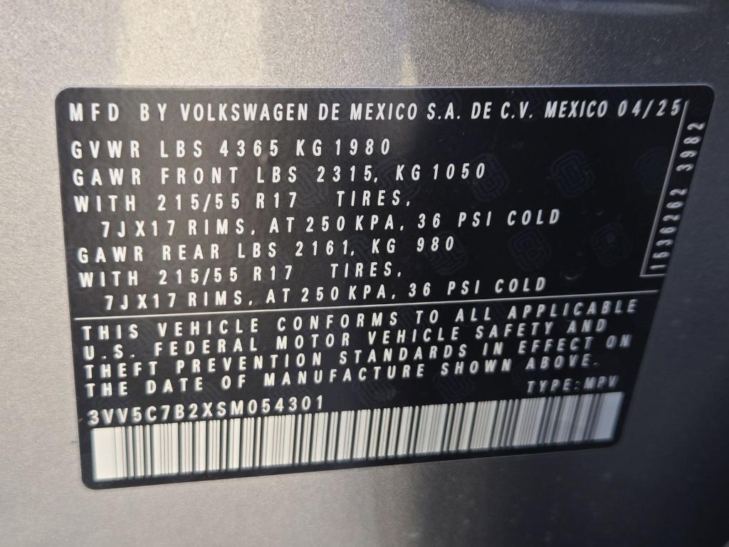 new 2025 Volkswagen Taos car, priced at $26,271