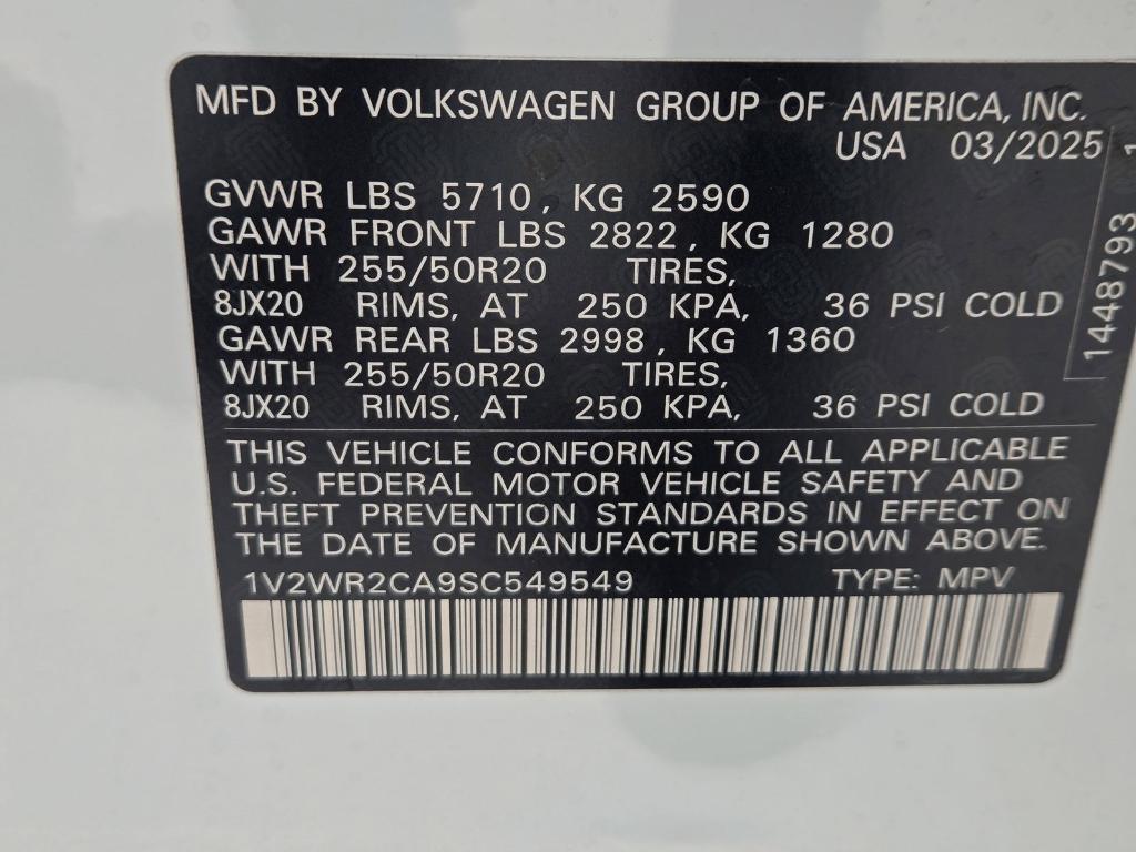 new 2025 Volkswagen Atlas car, priced at $41,331