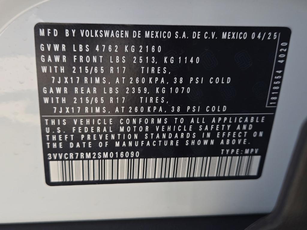 new 2025 Volkswagen Tiguan car, priced at $30,989