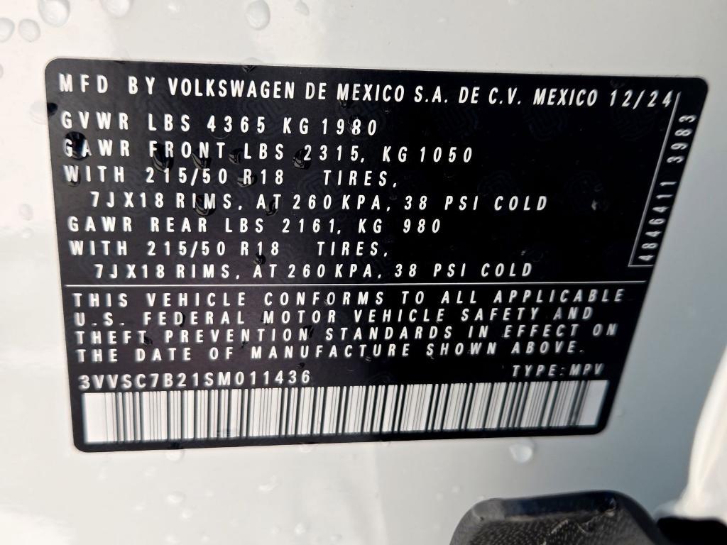 new 2025 Volkswagen Taos car, priced at $26,741
