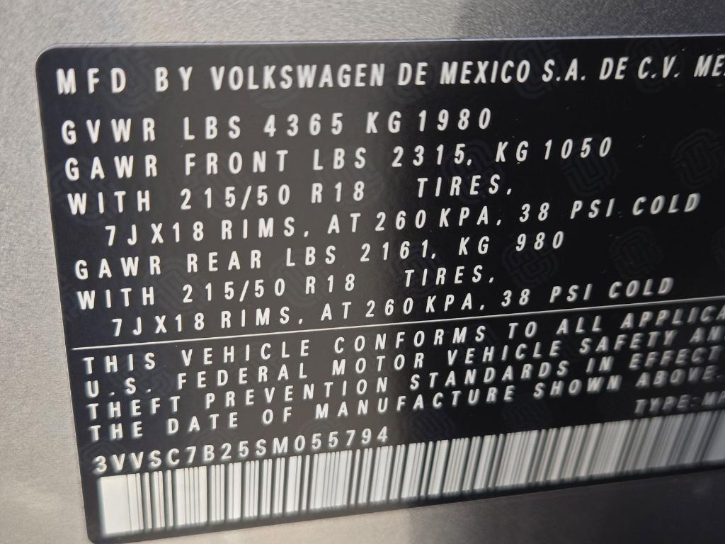 new 2025 Volkswagen Taos car, priced at $26,678