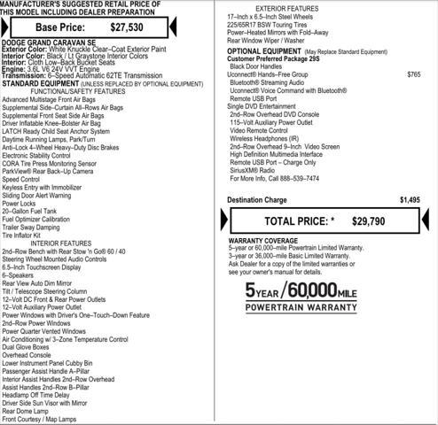 used 2020 Dodge Grand Caravan car, priced at $14,487