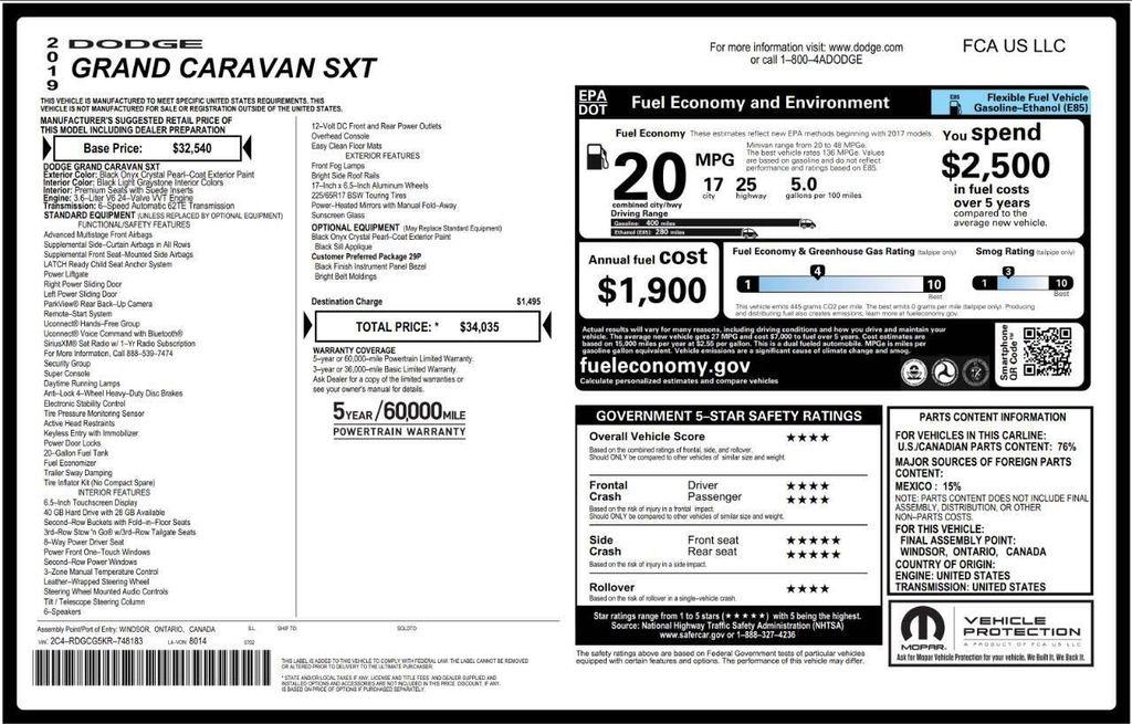 used 2019 Dodge Grand Caravan car, priced at $10,911