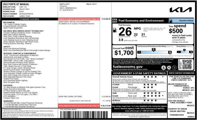 used 2023 Kia Forte car, priced at $17,815