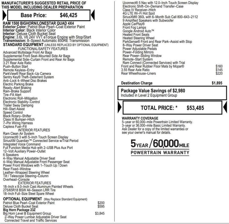 used 2023 Ram 1500 car, priced at $31,495