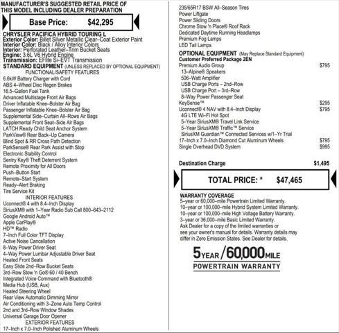 used 2020 Chrysler Pacifica Hybrid car, priced at $23,993