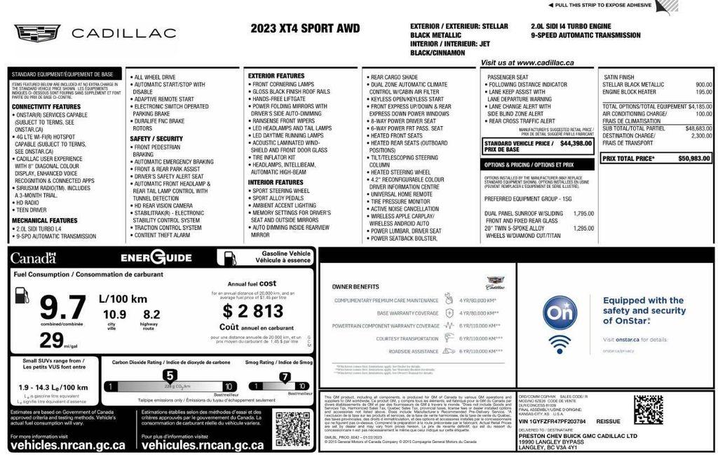 used 2023 Cadillac XT4 car, priced at $27,995