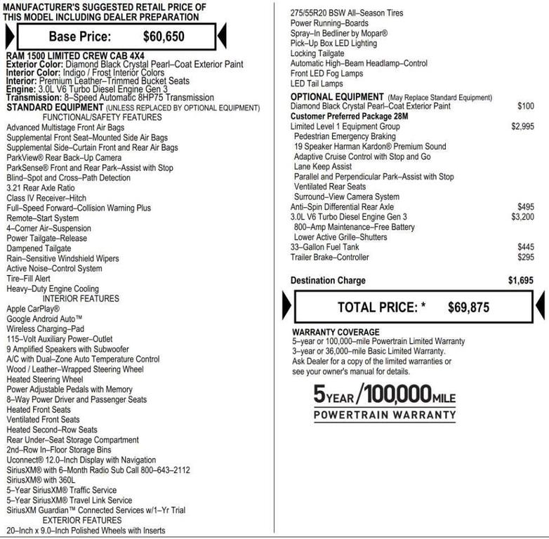 used 2021 Ram 1500 car, priced at $40,965