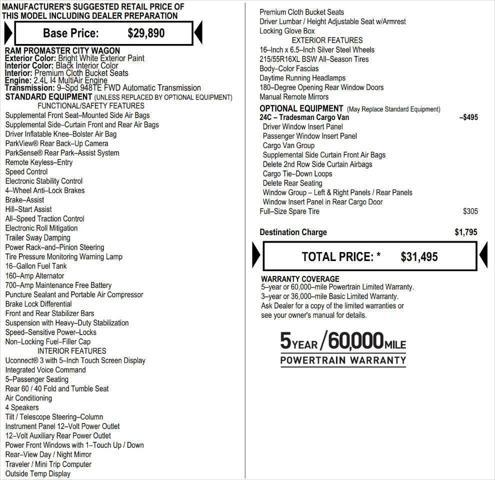 used 2022 Ram ProMaster City car, priced at $20,983