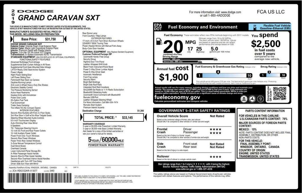 used 2019 Dodge Grand Caravan car, priced at $11,330