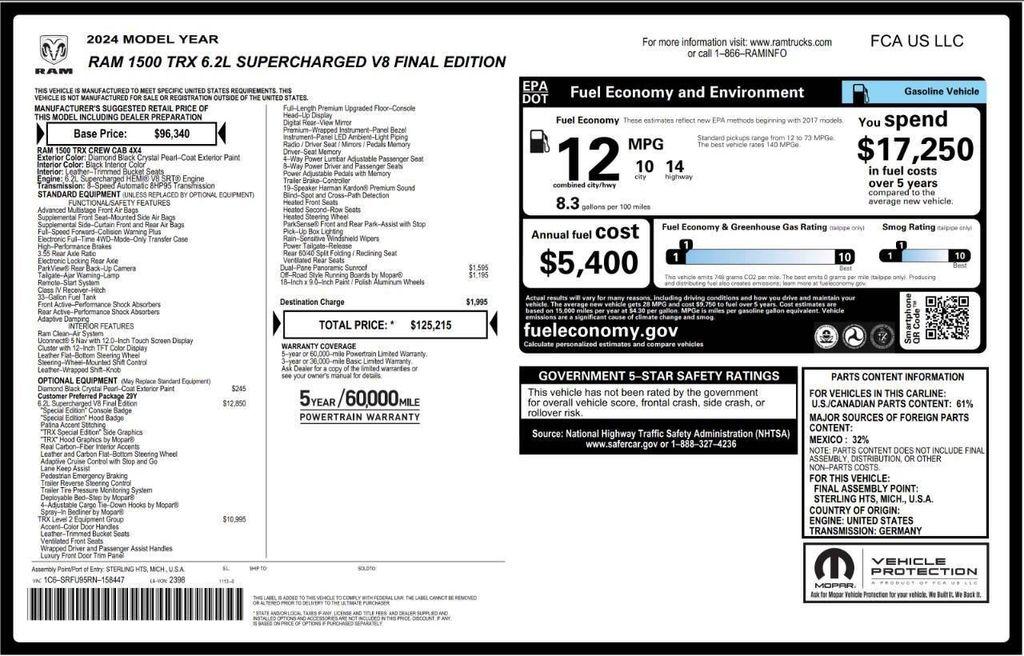 used 2024 Ram 1500 car, priced at $82,559