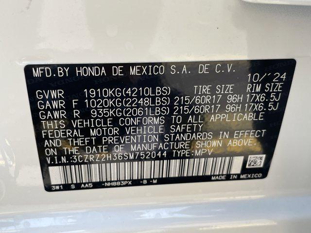 new 2025 Honda HR-V car, priced at $28,451