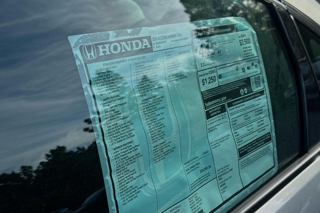 new 2024 Honda Accord Hybrid car, priced at $37,992