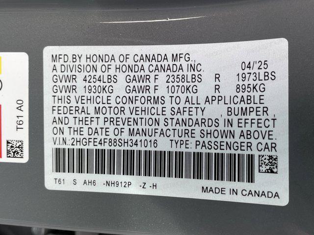 new 2025 Honda Civic Hybrid car, priced at $30,491