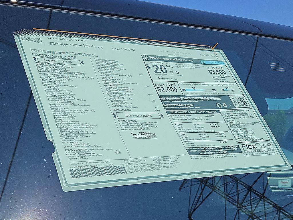 new 2025 Jeep Wrangler car, priced at $43,997