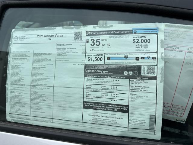 new 2025 Nissan Versa car, priced at $22,751