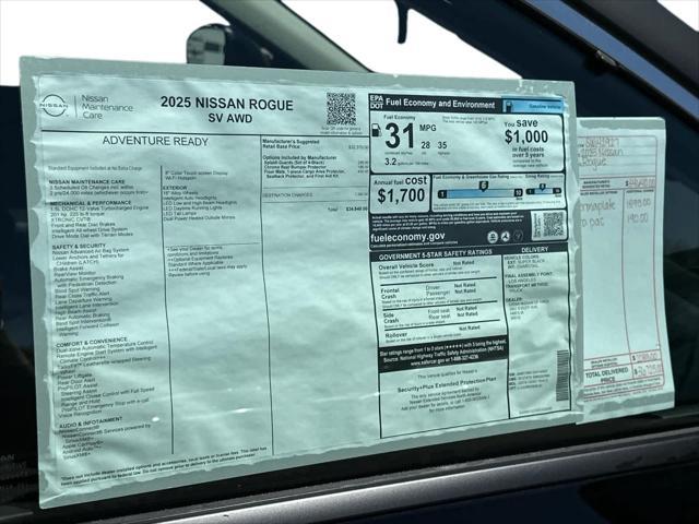 new 2025 Nissan Rogue car, priced at $33,423