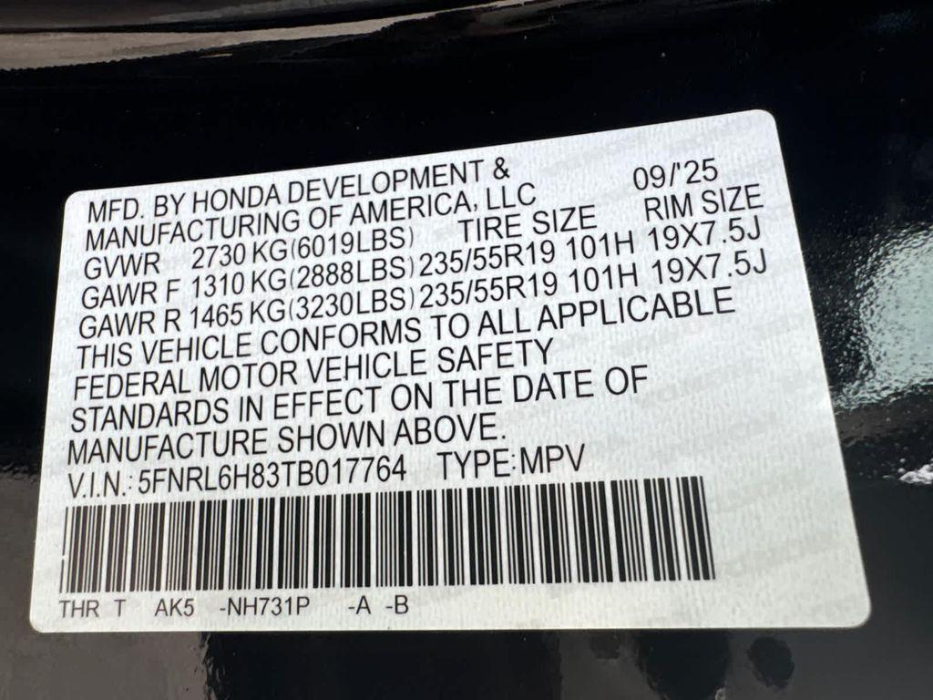 new 2026 Honda Odyssey car, priced at $48,990